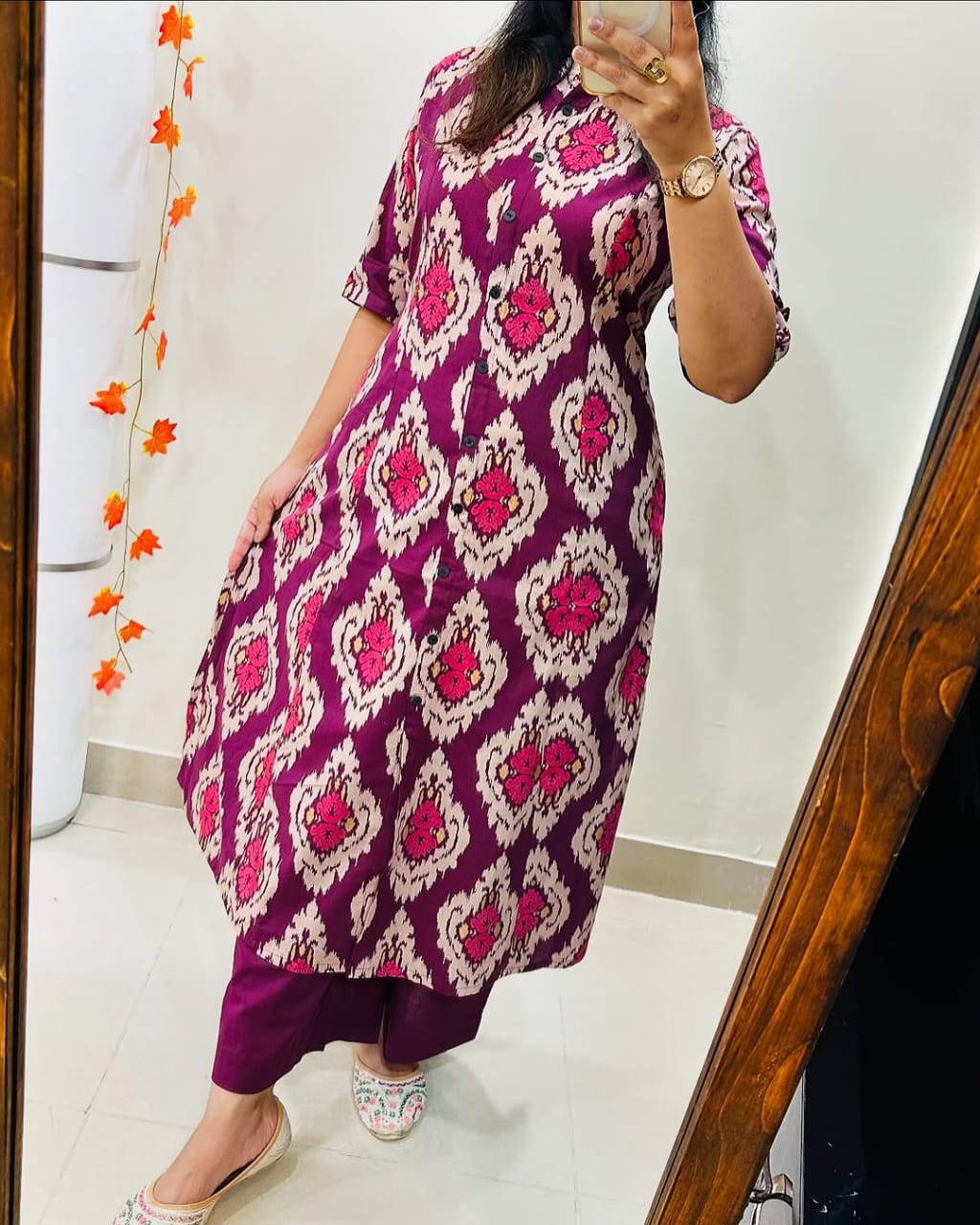 Premium Floral Fine Cotton Kurti Palazzo Co-ord Set for Women