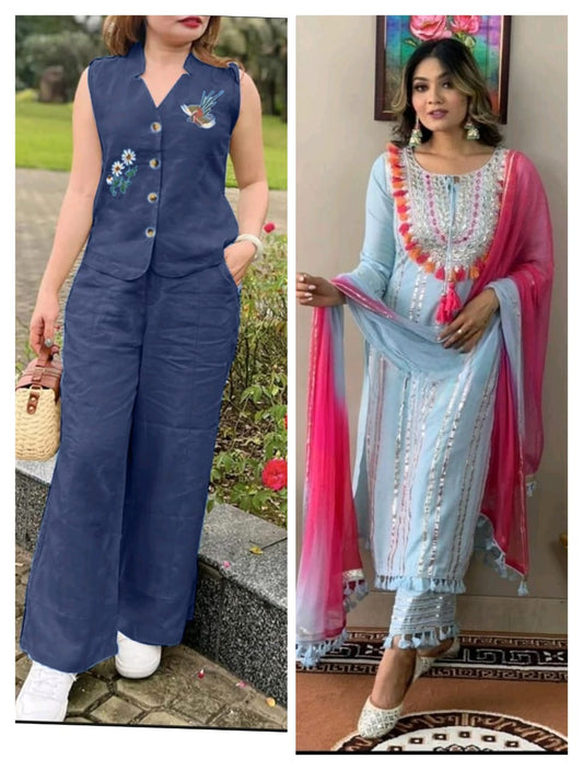 Combo Deal – 2 Designer Kurtis & Co-Ord Set for Women