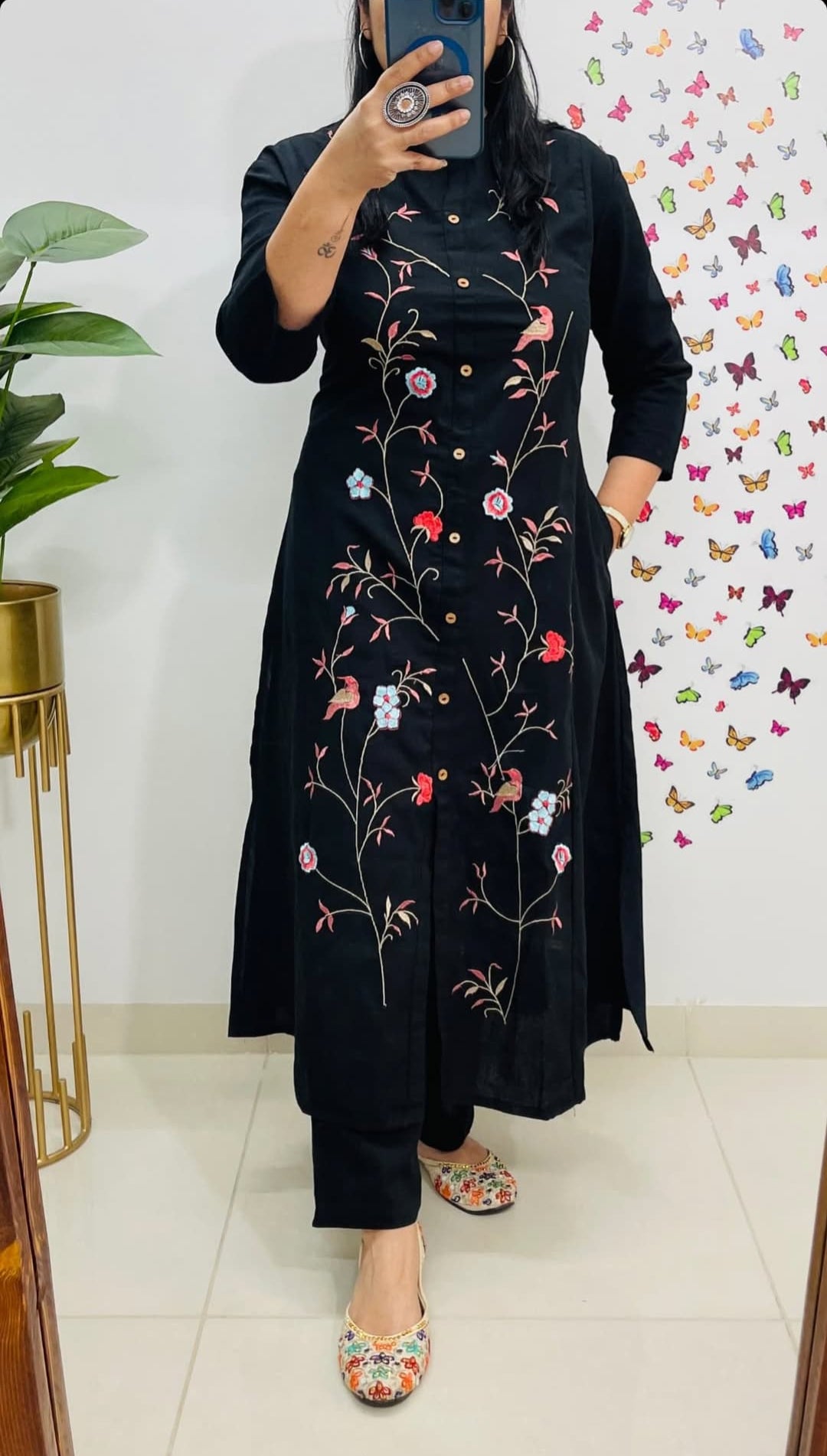 Premium Cotton Embroidered Co-ord Set