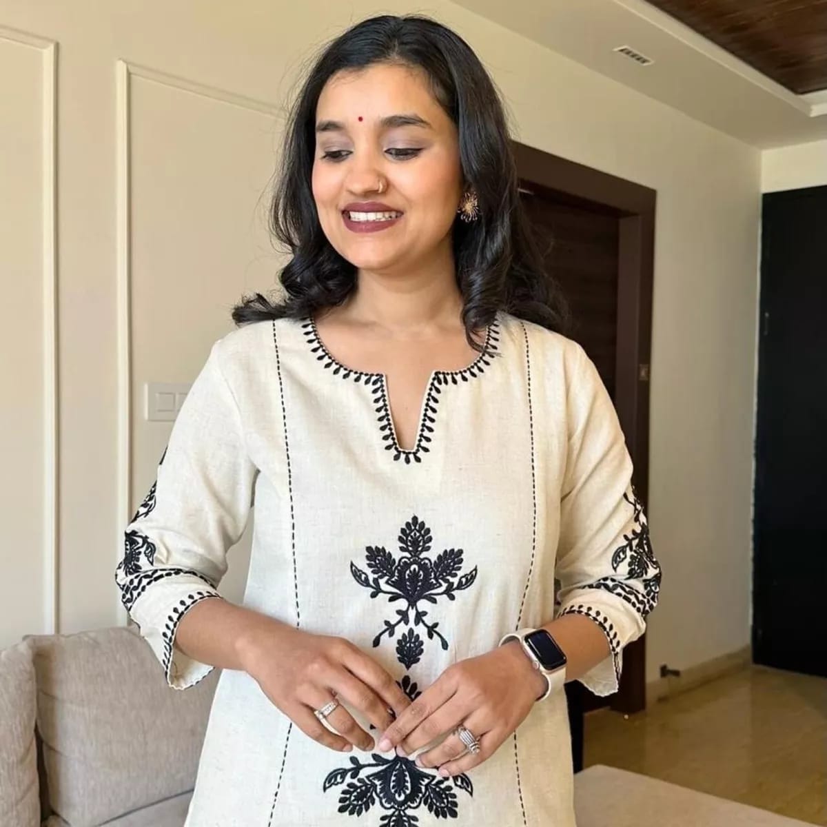 Women’s Cotton Co-ord Set with Embroidery
