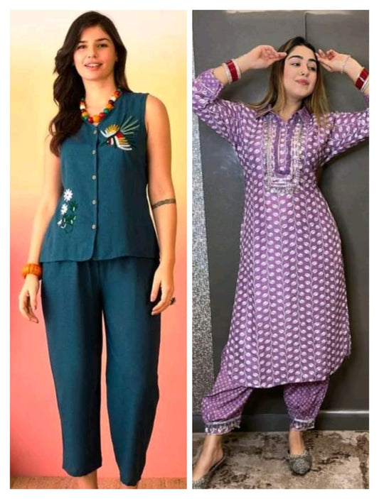 Pack of 2 Designer Kurtis & Co-Ord Set for Women