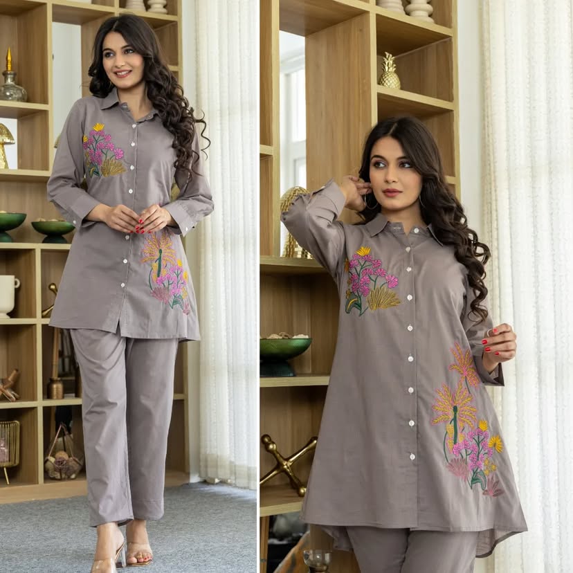 Premium Embroidery Co-Ord Set