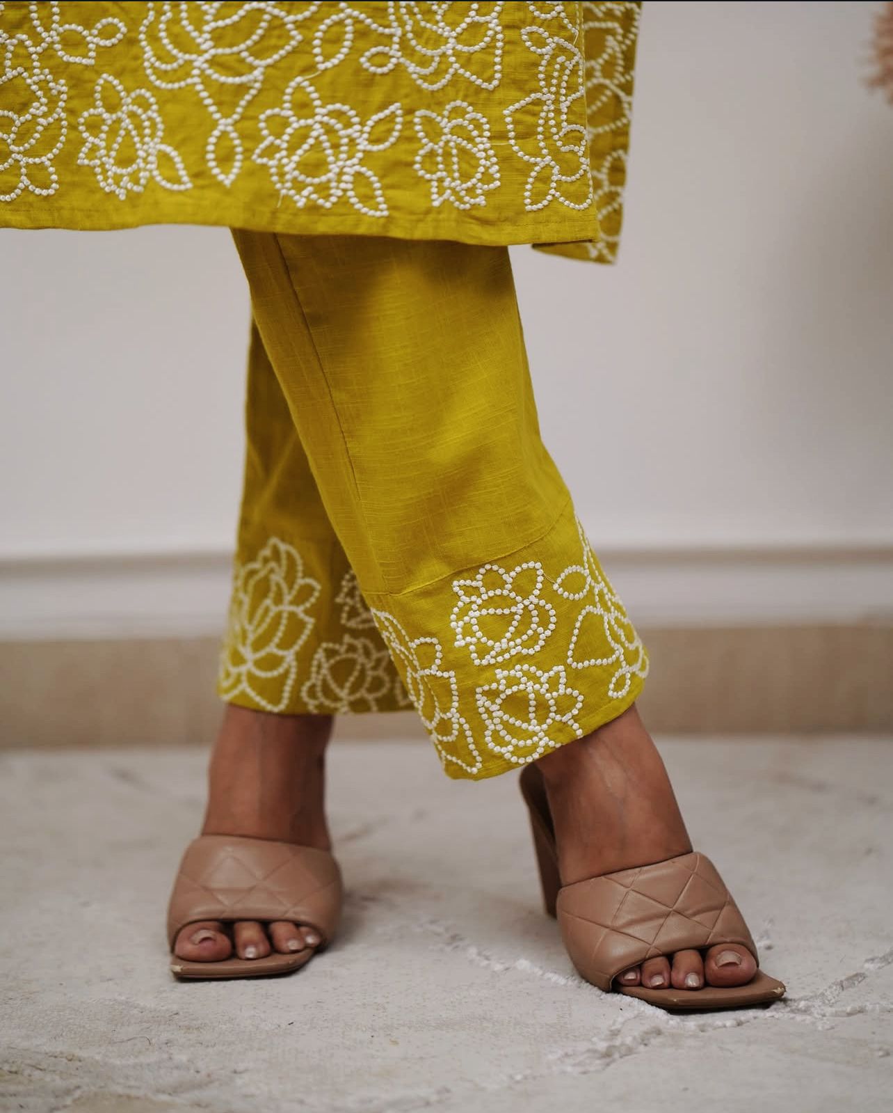 Elegant Cotton Embroidered Kurti Pant Set for Women