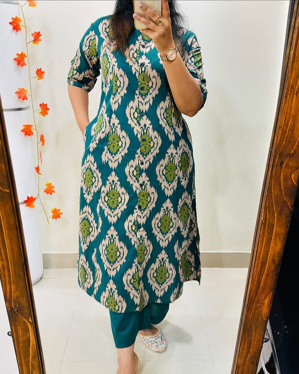 Premium Floral Fine Cotton Kurti Palazzo Co-ord Set for Women