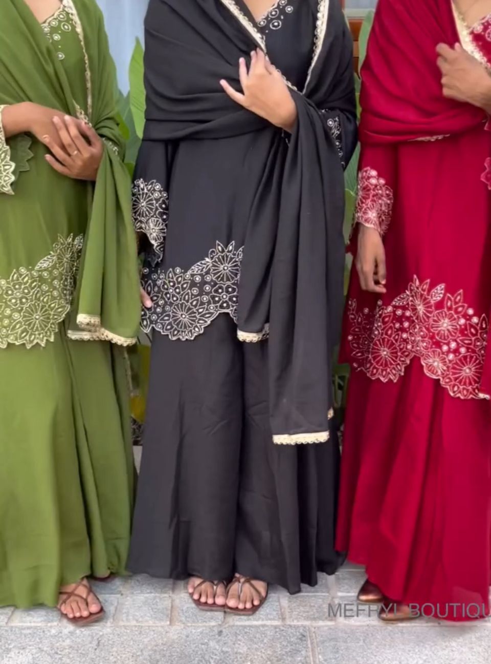 Designer Chinon Silk Party Wear Kurti Set with Dupatta