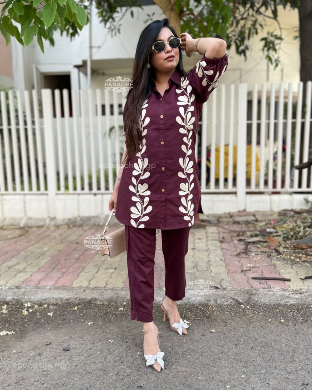 Premium Embroidered Cotton Co-Ord Set