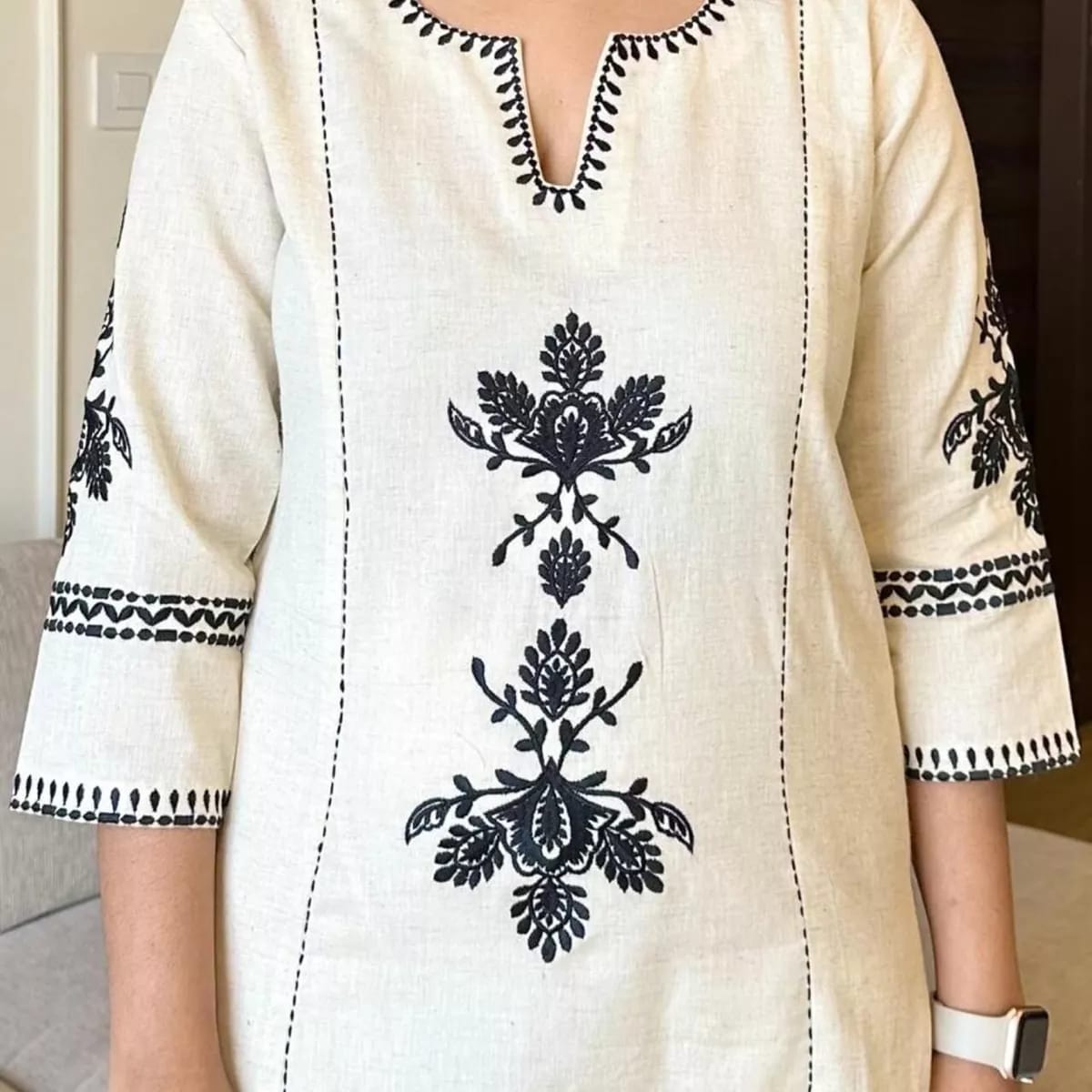 Women’s Cotton Co-ord Set with Embroidery