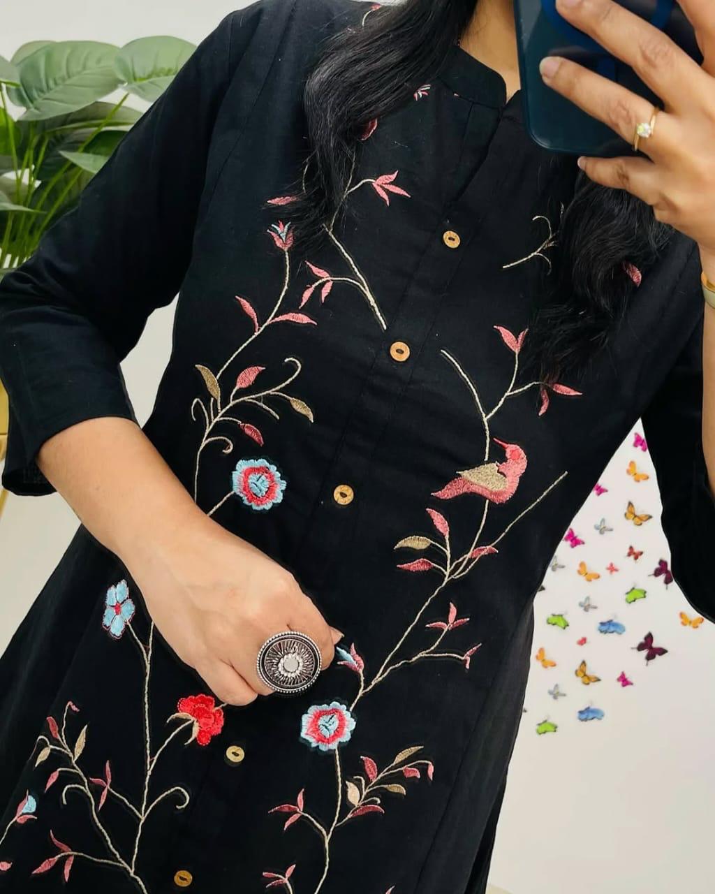 Premium Cotton Embroidered Co-ord Set