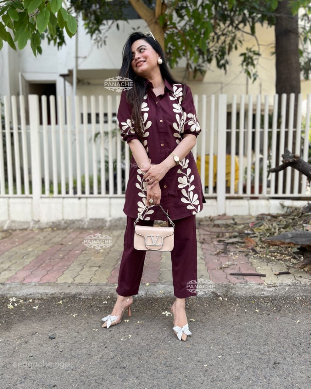 Premium Embroidered Cotton Co-Ord Set
