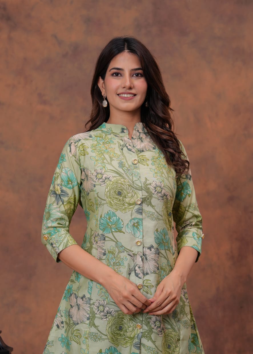 Elegant Muslin Floral Co-ord Set