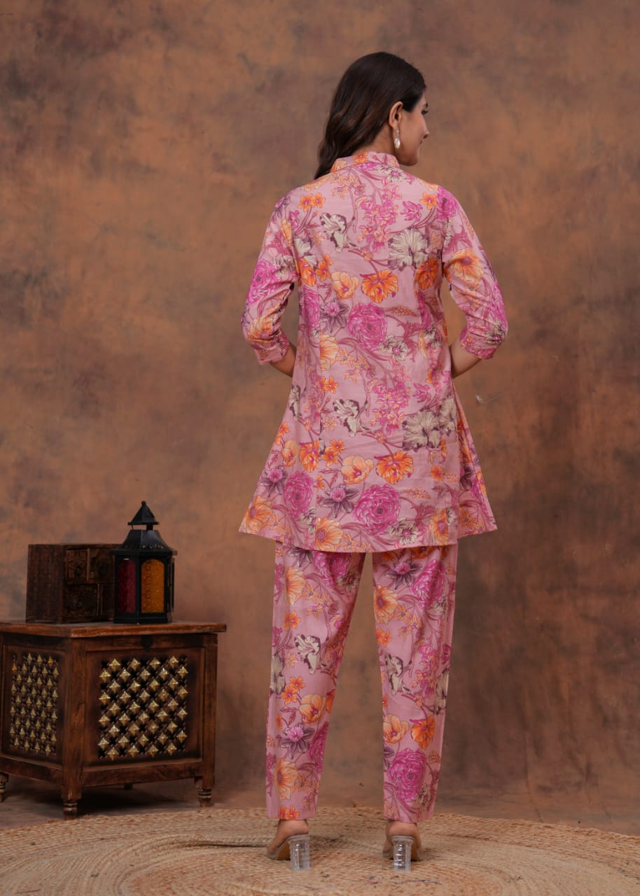 Elegant Muslin Floral Co-ord Set
