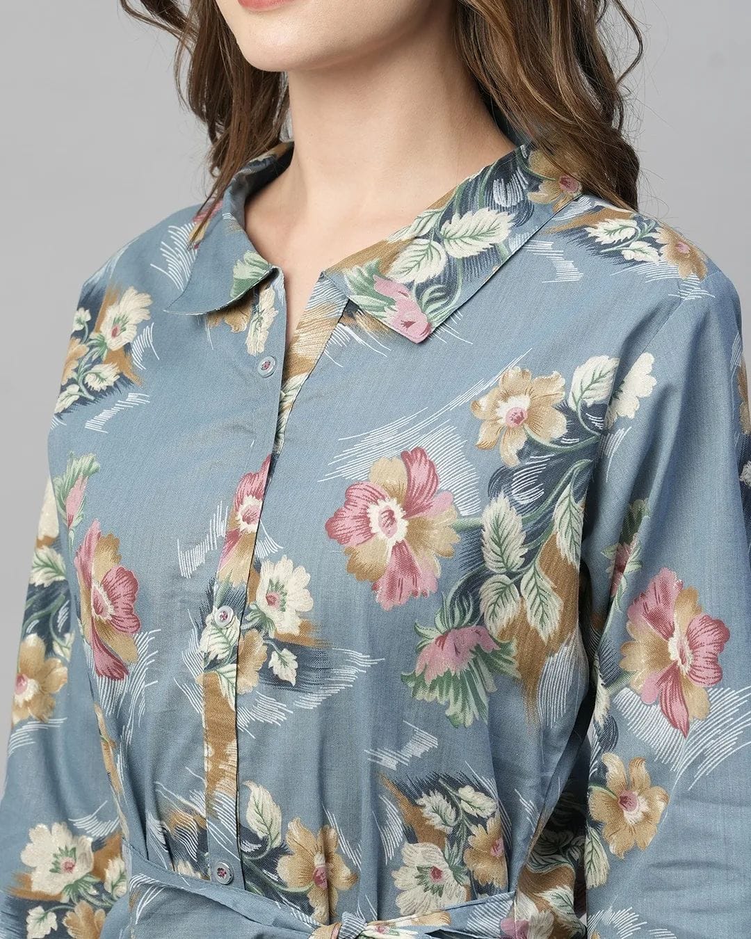 Digital Floral Cotton Co-Ord Set