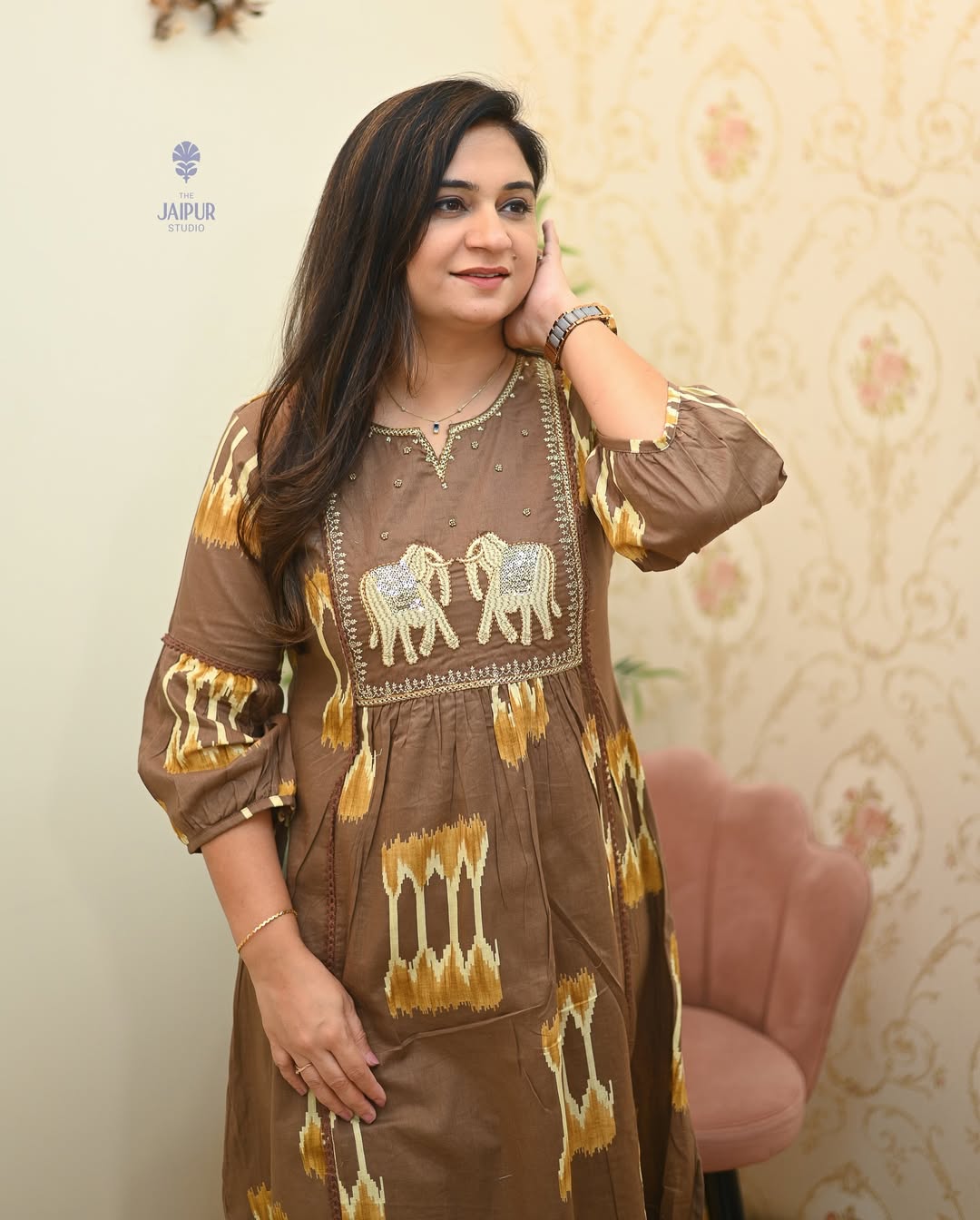 Elephant Embroidery Co-ord Set
