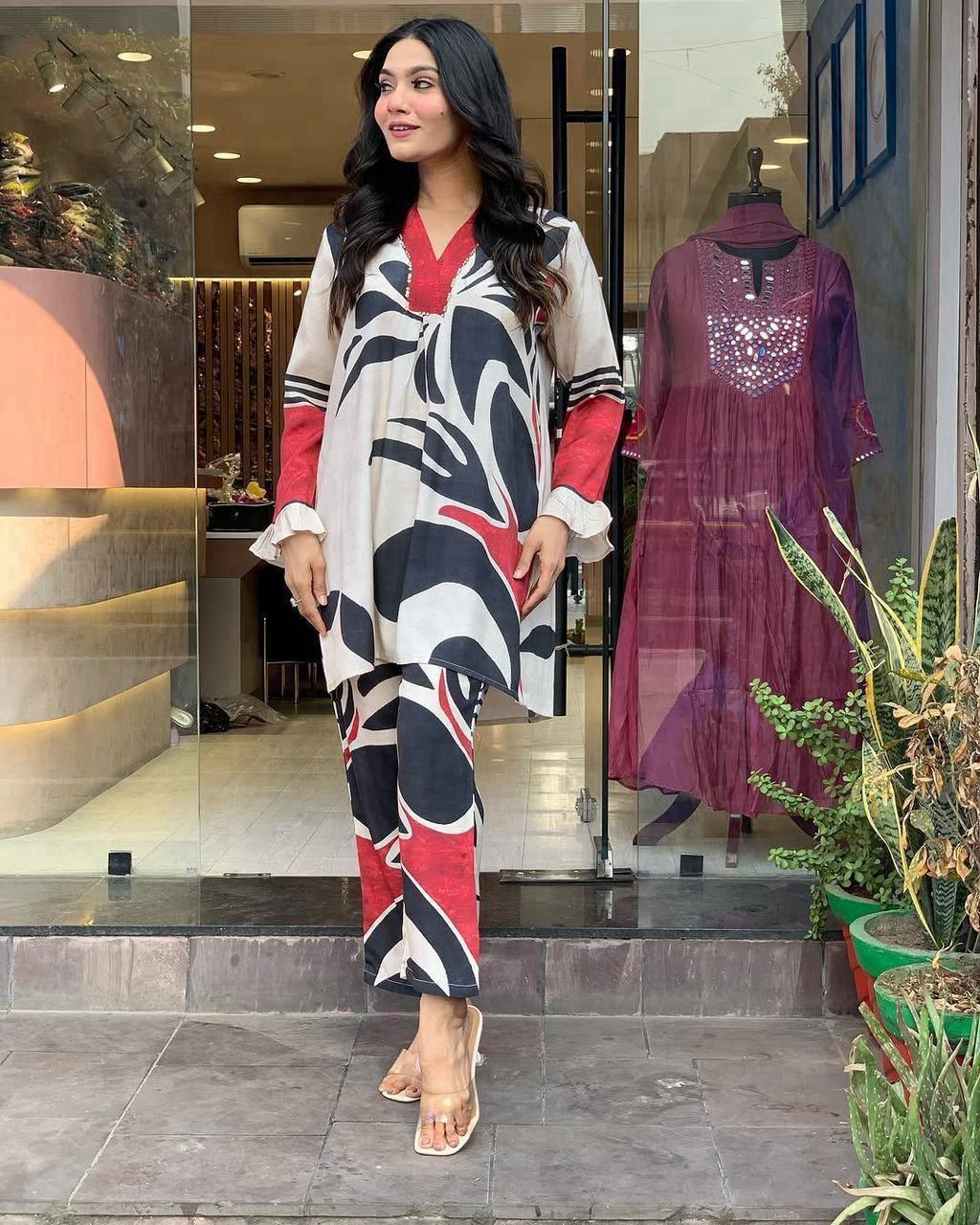 Trendy Procion Printed Cord Set
