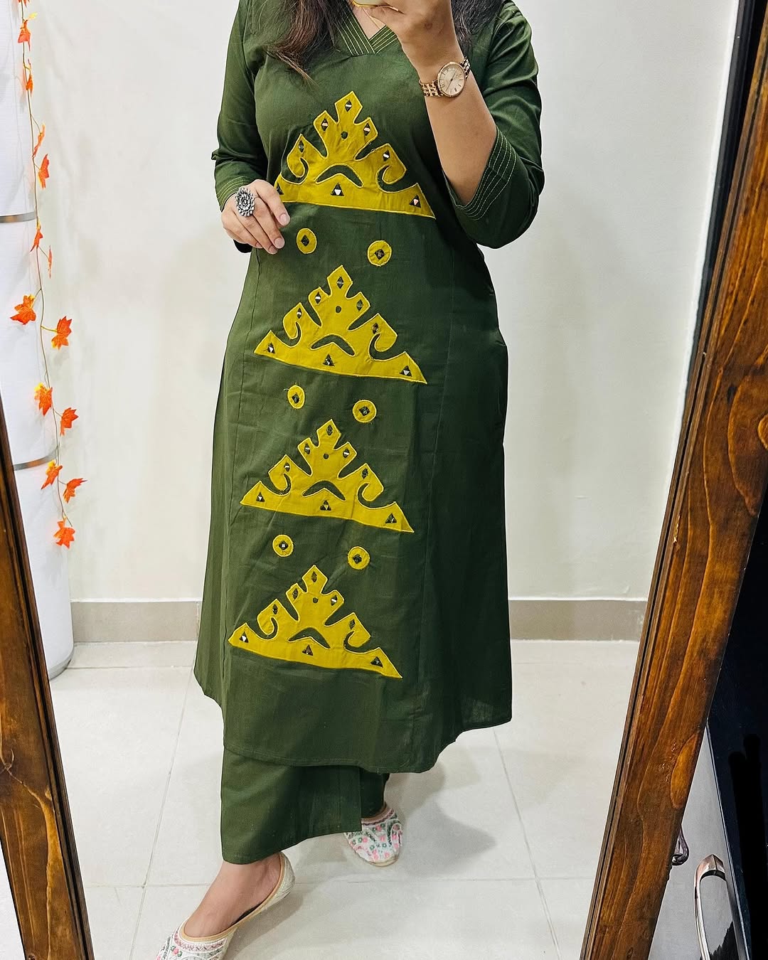 Women's Cotton Patchwork Co-ord Set