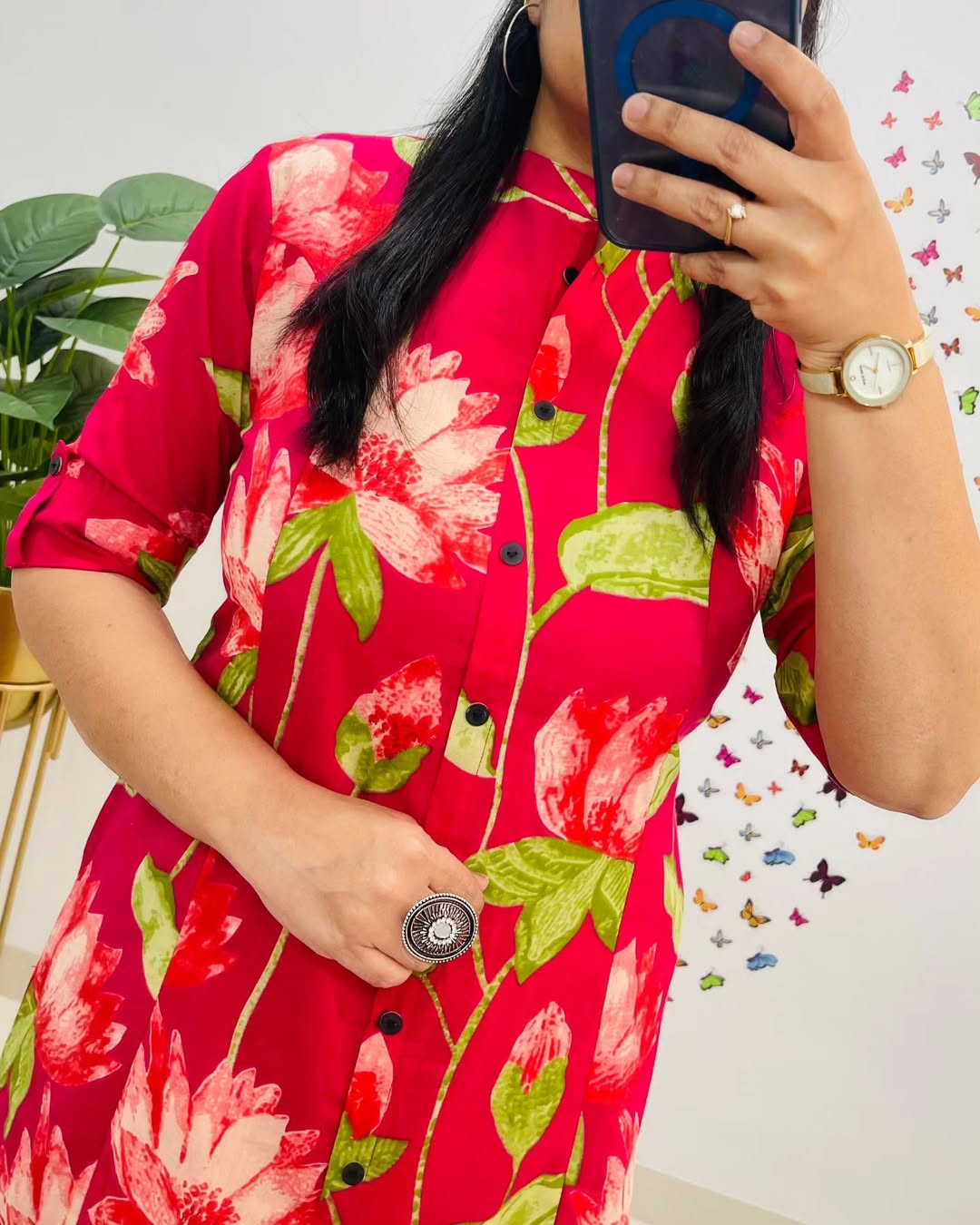 Premium Floral Cotton Kurti Palazzo Co-ord Set for Women