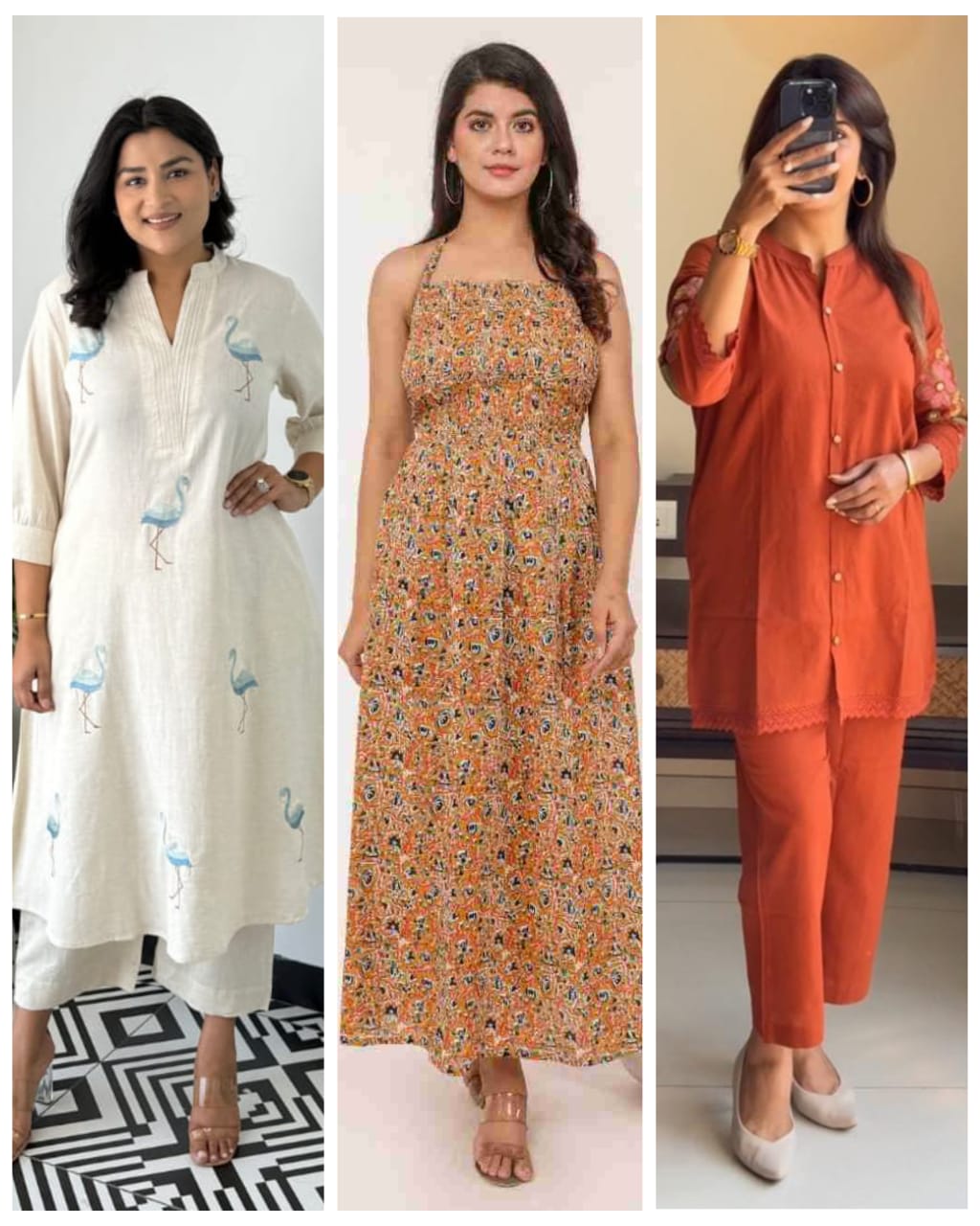 Stylish 3-Piece Kurti Combo Set for Women