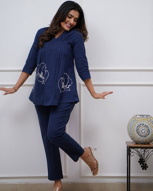 Cotton Slub Co-ord Set for Women