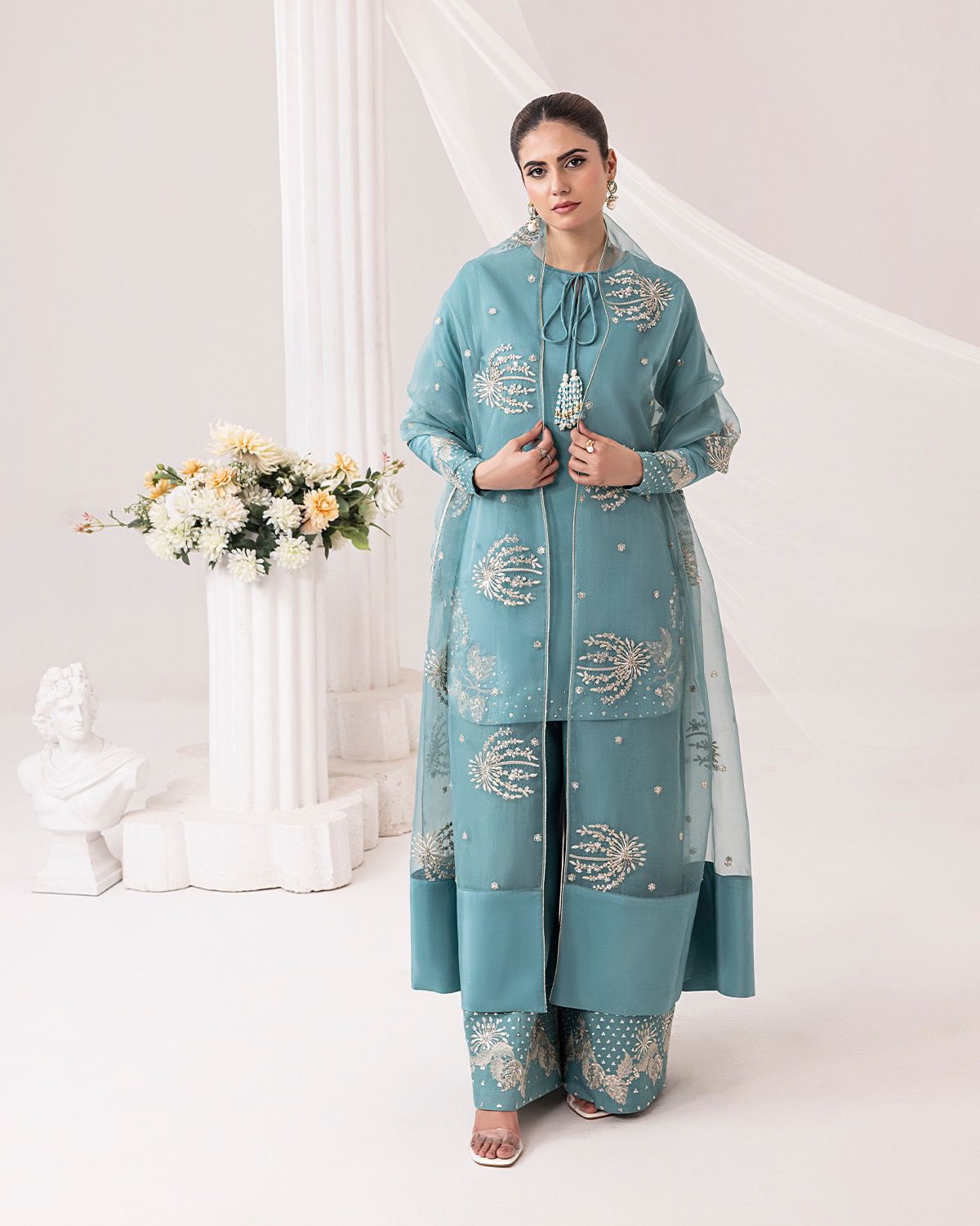 Designer Crepe Silk Suit Set for Women