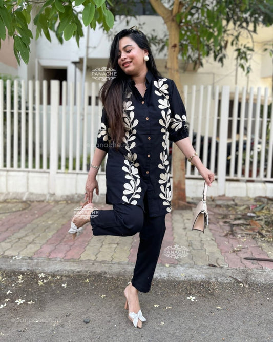 Premium Embroidered Cotton Co-Ord Set