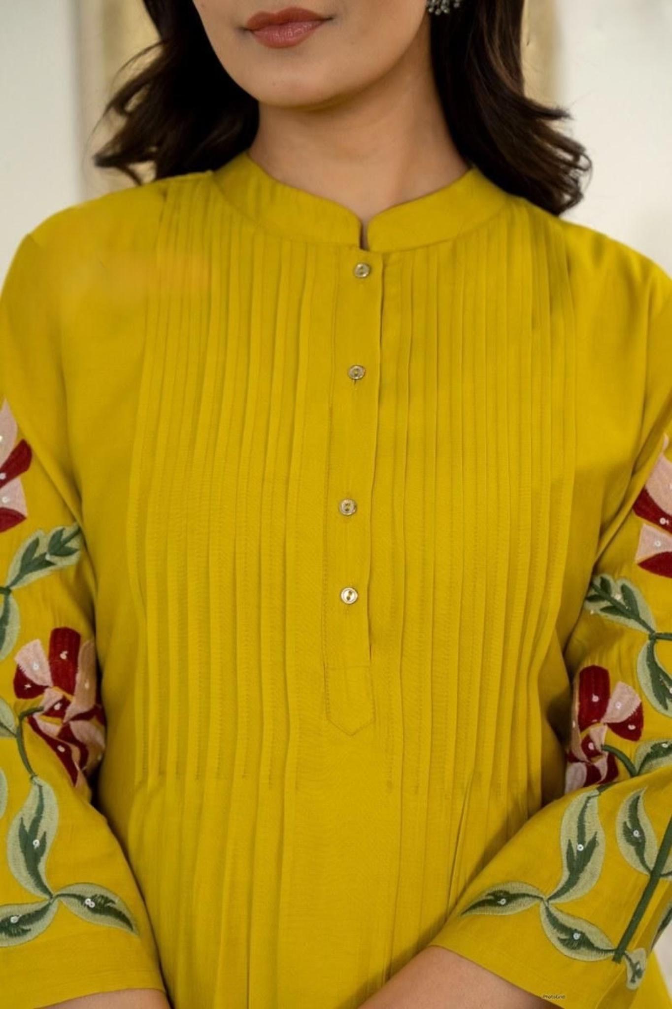 Pure Cotton Embroidered Kurti Pant Set for Women