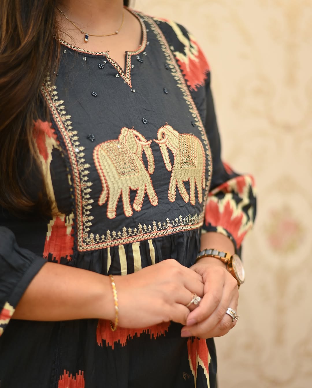 Elephant Embroidery Co-ord Set