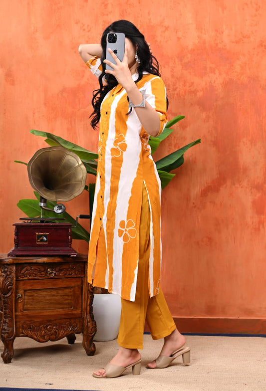 Jaipur Print A-Line Co-ord Set in Pure Cotton