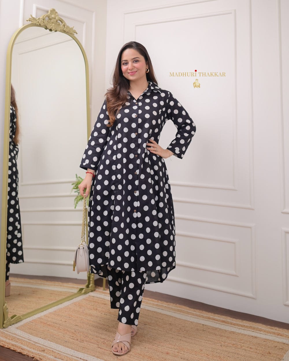 Premium Jaipuri Black Cotton Co-Ord Set
