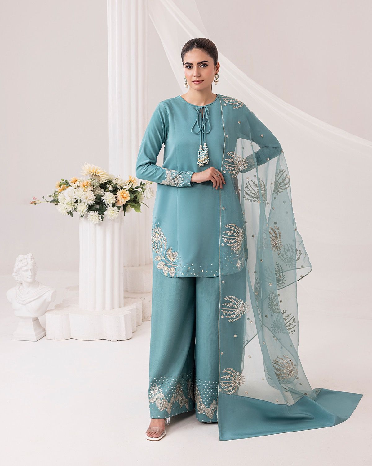 Designer Crepe Silk Suit Set for Women