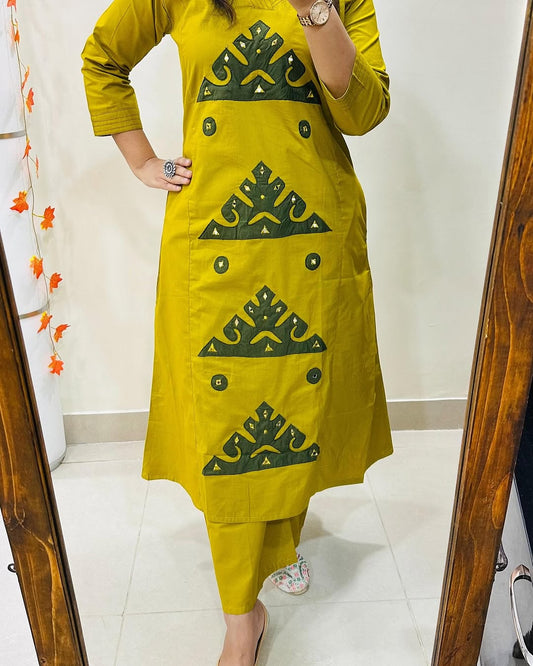 Women's Cotton Patchwork Co-ord Set