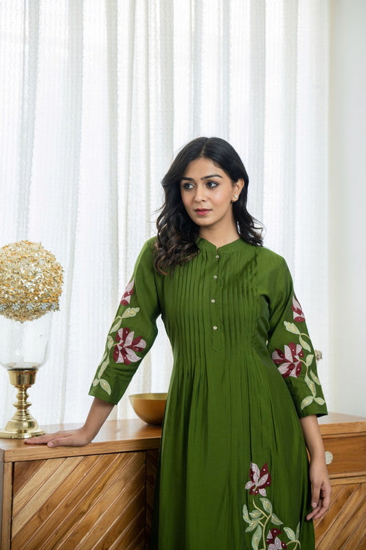 Pure Cotton Embroidered Kurti Pant Set for Women