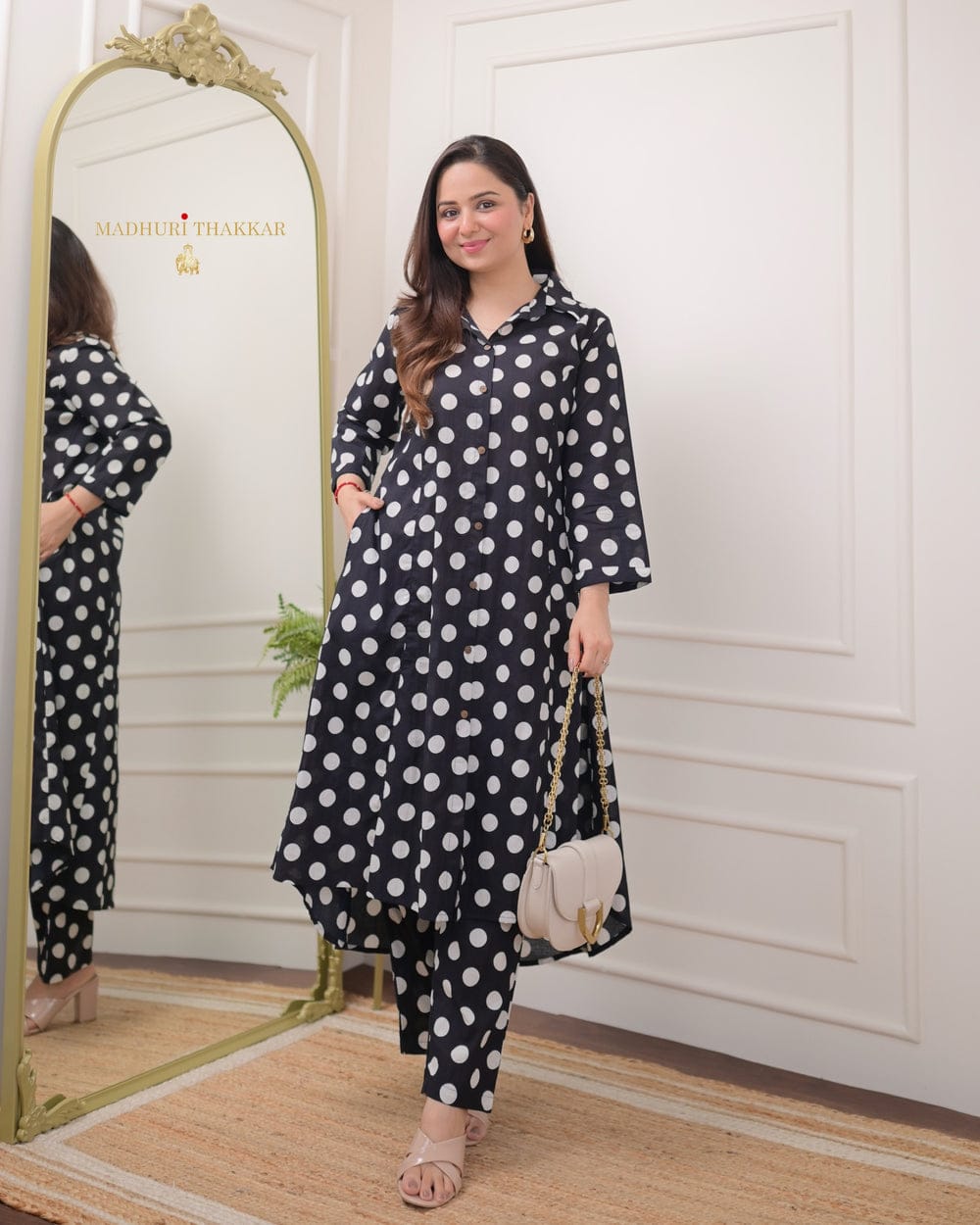 Premium Jaipuri Black Cotton Co-Ord Set