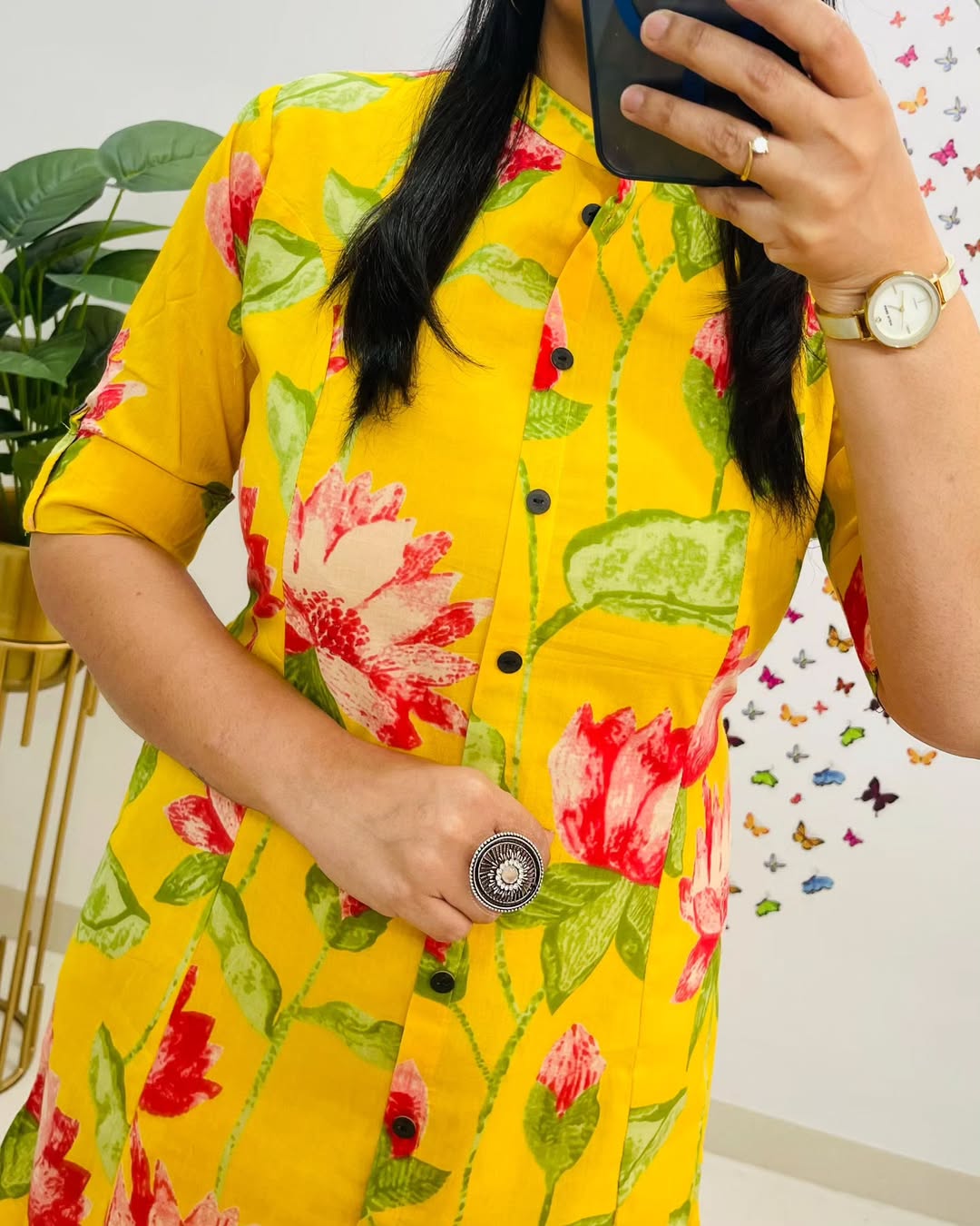 Premium Floral Cotton Kurti Palazzo Co-ord Set for Women