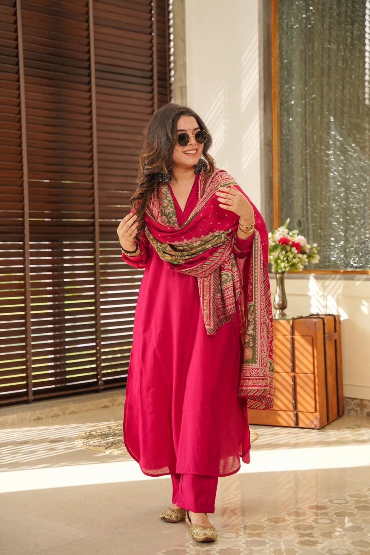 Pure South Cotton Suit Set with Chanderi Silk Dupatta for Women
