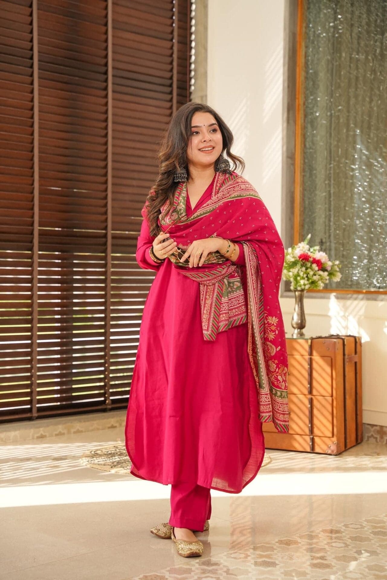 Pure South Cotton Suit Set with Chanderi Silk Dupatta for Women