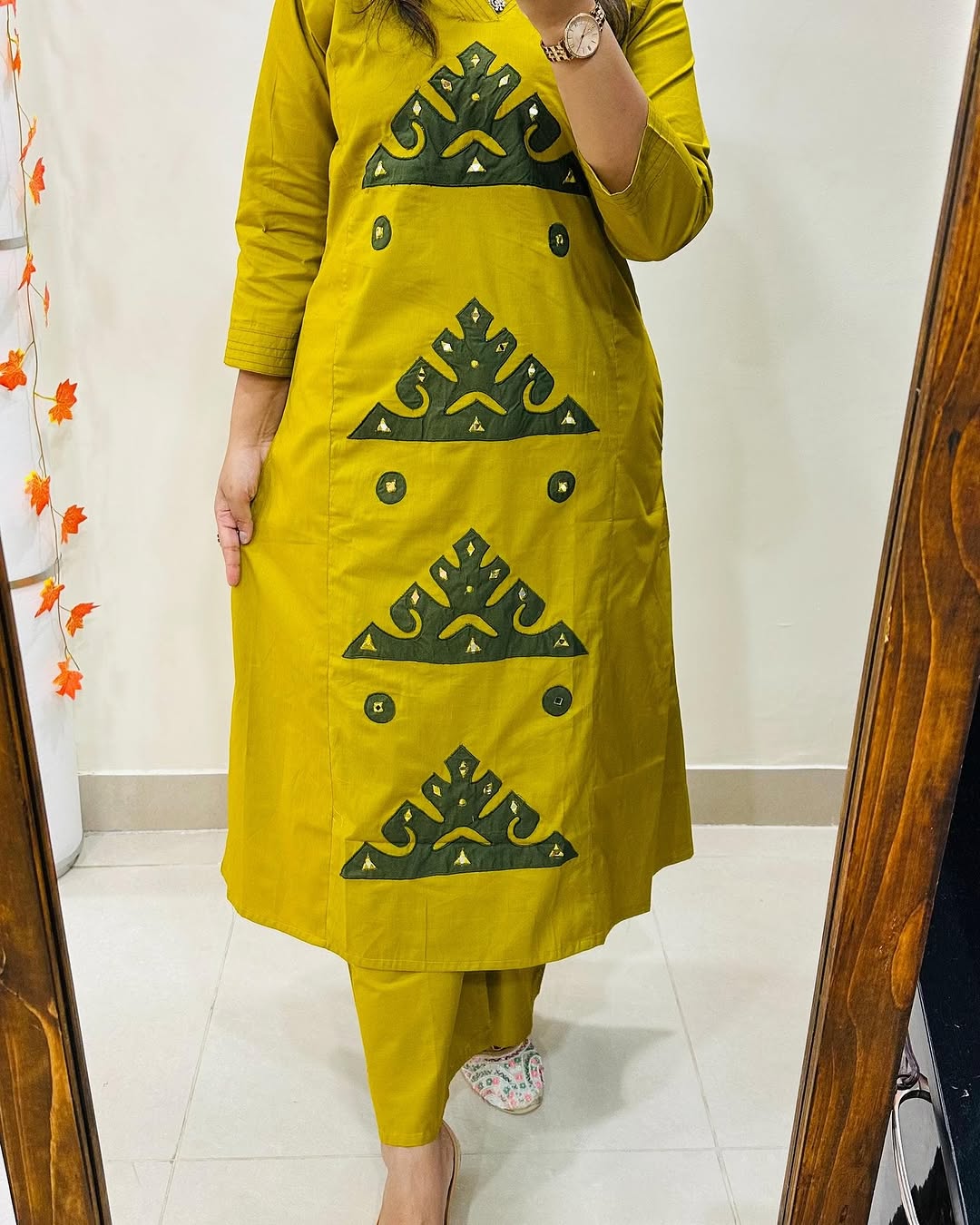 Women's Cotton Patchwork Co-ord Set