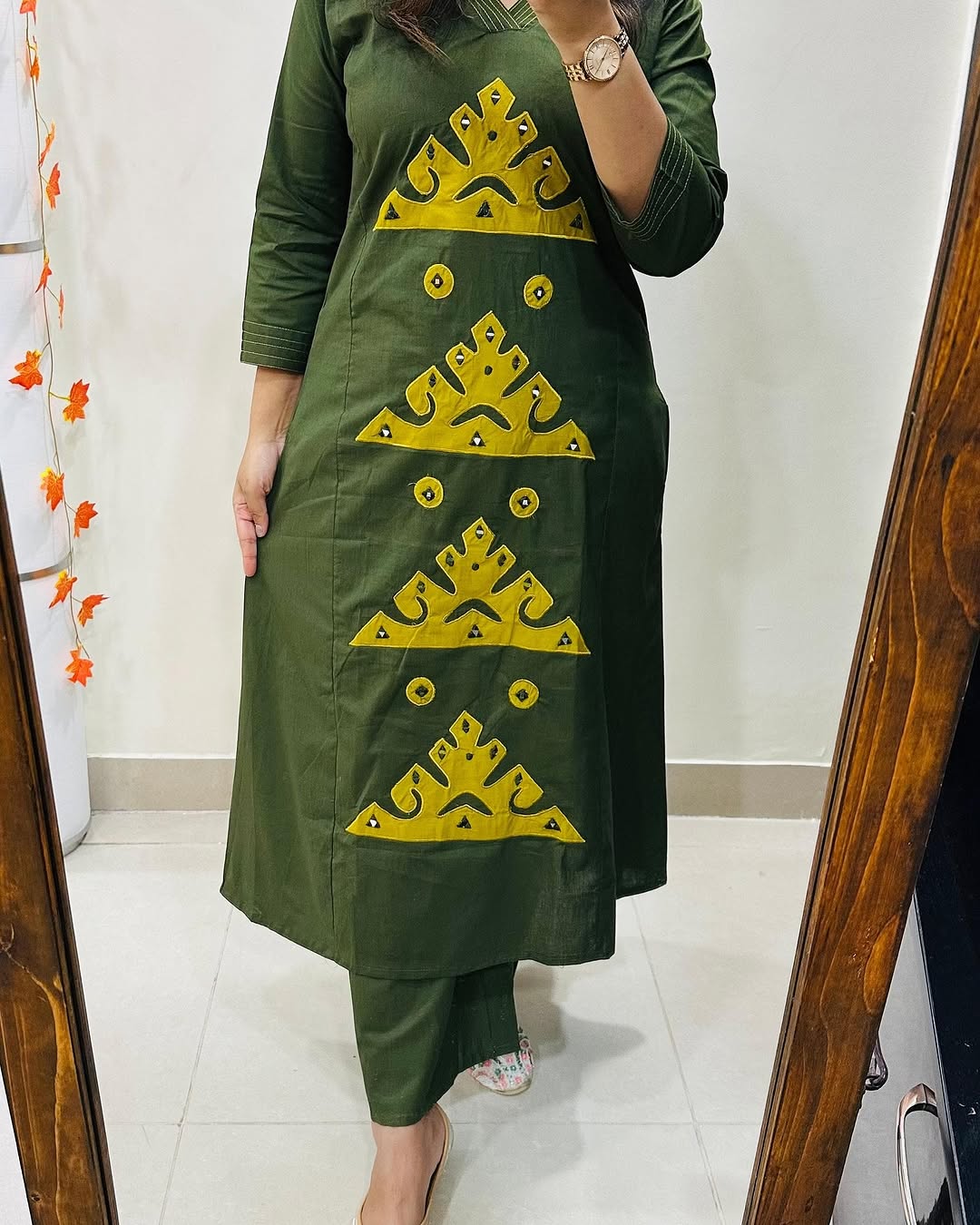 Women's Cotton Patchwork Co-ord Set