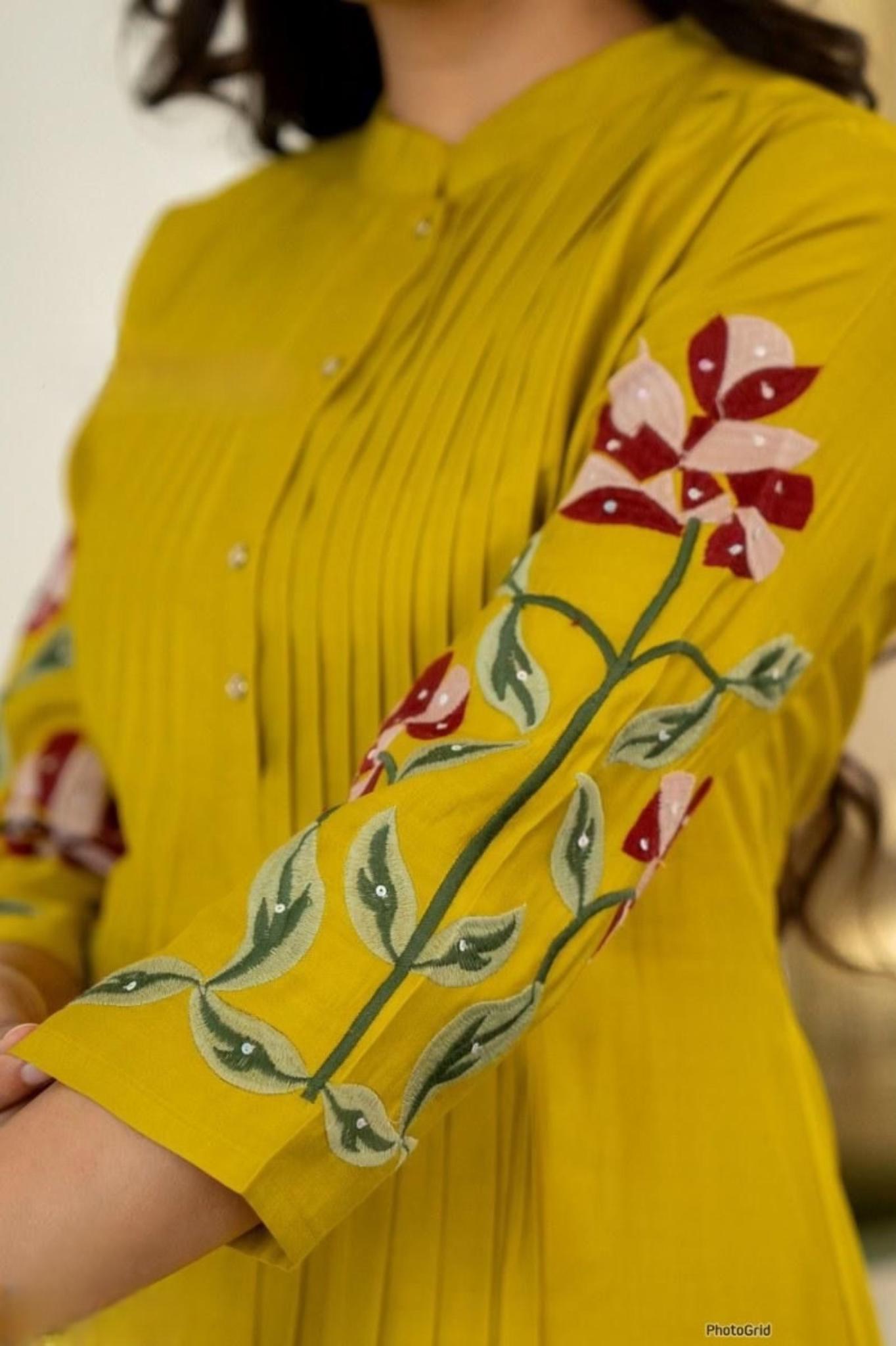 Pure Cotton Embroidered Kurti Pant Set for Women