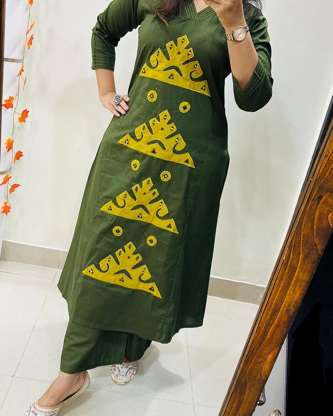 Women's Cotton Patchwork Co-ord Set