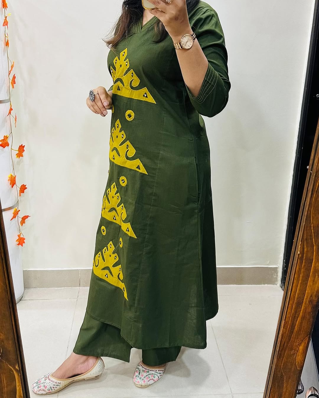 Women's Cotton Patchwork Co-ord Set