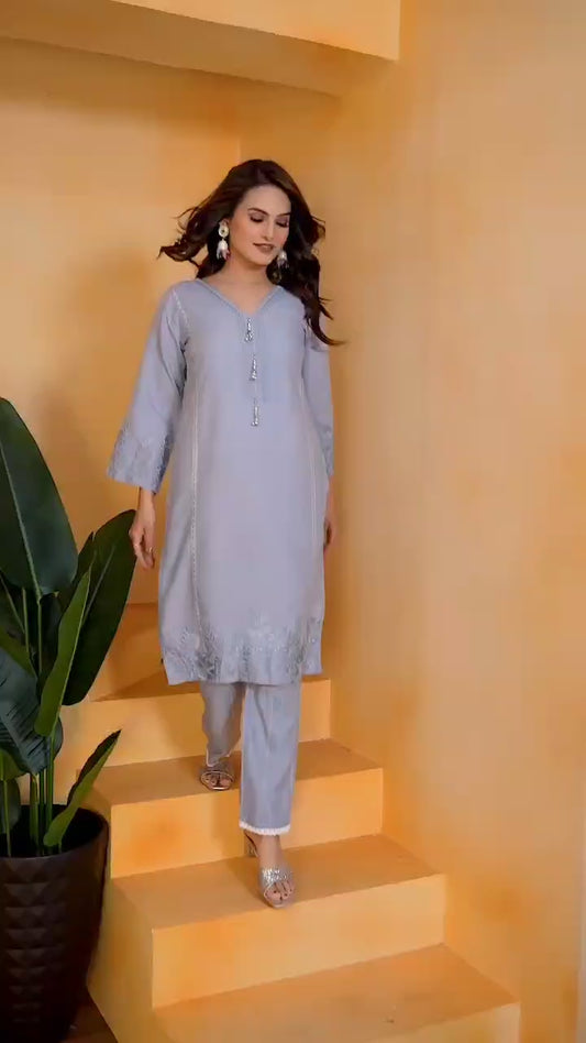 Embroidered Co-ord Set for Women